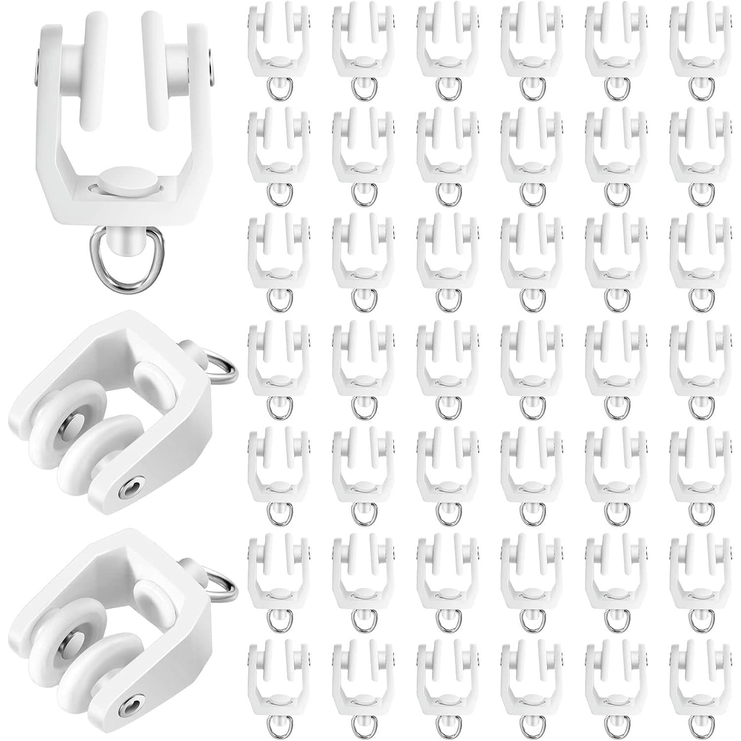 [Cross-border direct supply] Flexible steel curved track pulleys, sliding curtain hangers, hook steel wheels, curtain track pulley accessories