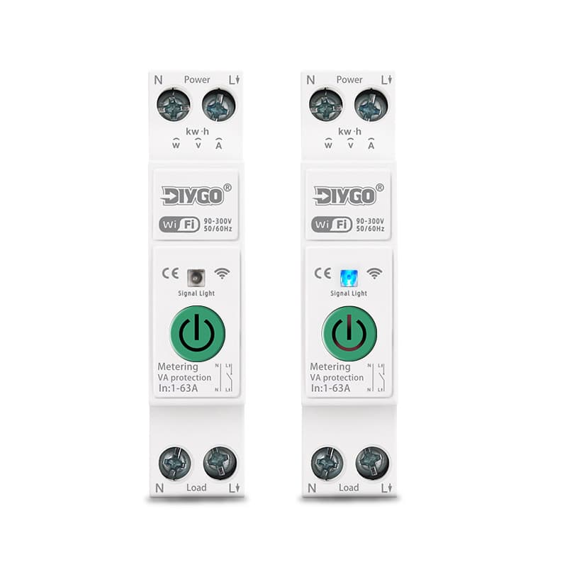 Smart Circuit Breaker Tuya WiFi Metering Switch Over/Under Voltage Protection Energy Meter APP Remote Control Timer