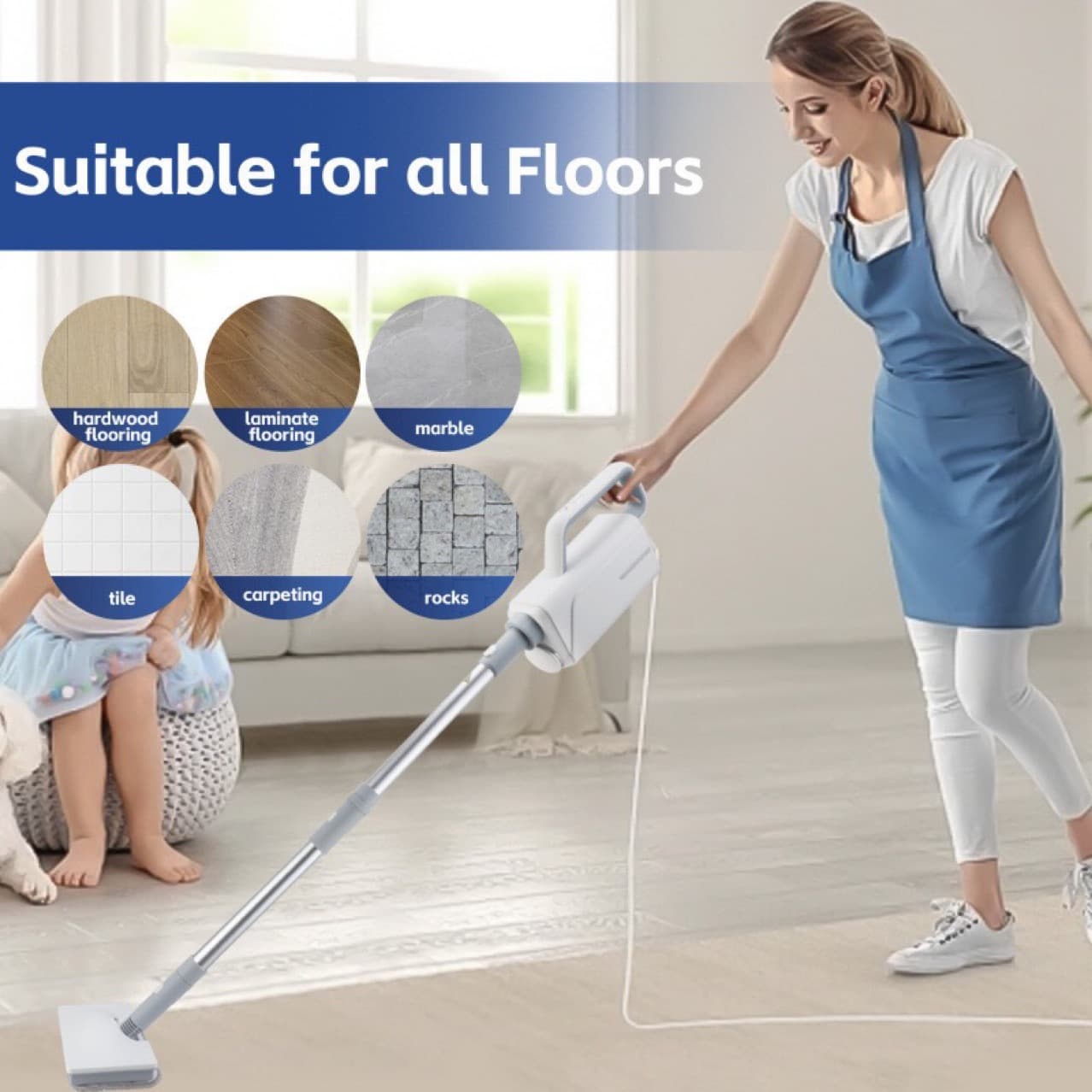 Cross-Border Household Multifunctional Electric Steam Mop High-Temperature Steam Cleaning Mop Handheld Mop Broom