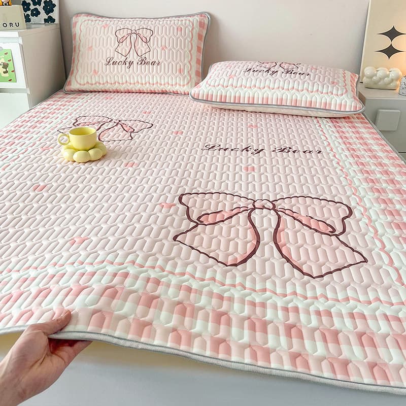 New Latex Cooling Mat 3-Piece Set, Summer Ice Silk Cool Feel Mat, Children's Sheet, Double Bed, Air Conditioning Soft Mat, Wholesale