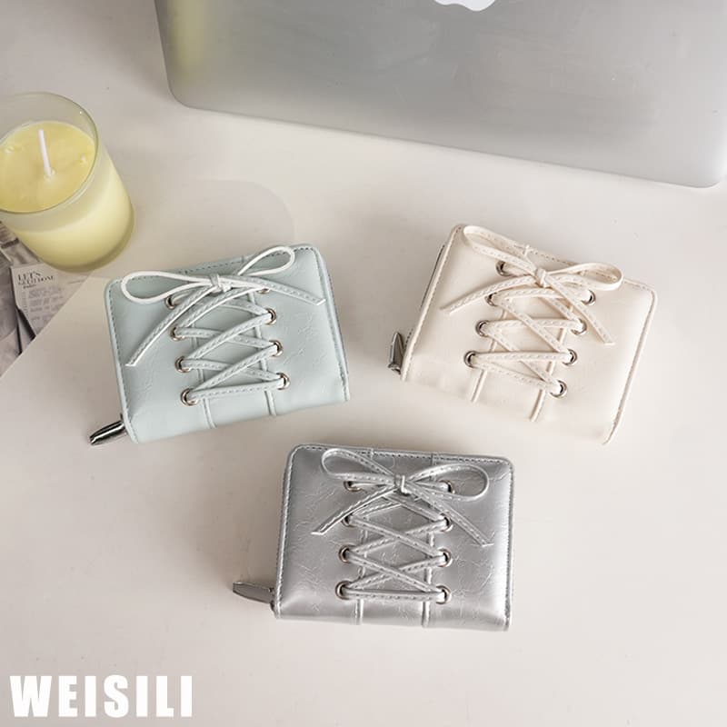 Maillard strap bow wallet for women, large capacity, small design, numerous card slots, card holder, simple and versatile wallet