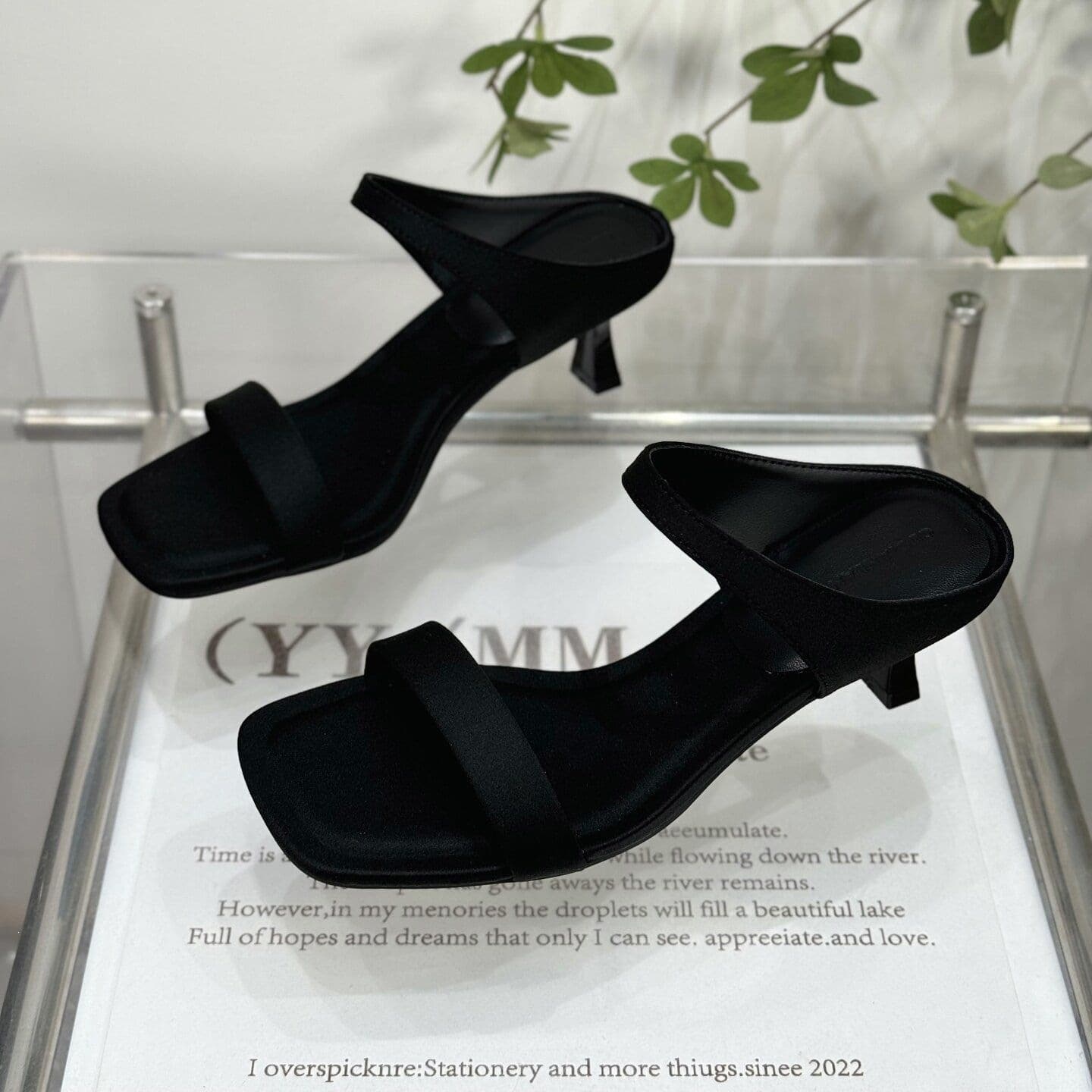New stiletto high heels with skirt sandals and slippers for women's outer wear summer new versatile open toe square toe flip flops