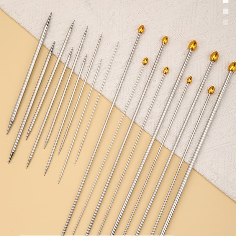 stitchiz stainless steel sweater needle 20cm double tip 35cm single tip 5.0mm-7.0mm hand knitted sweater