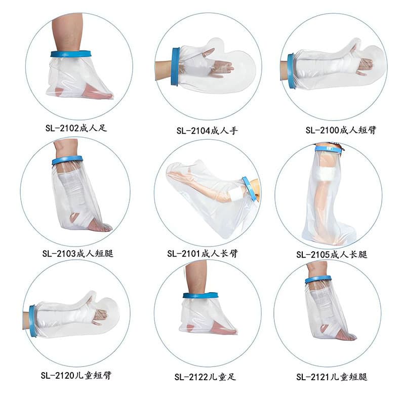 Arm Wrist Leg Foot Bath Protection Sleeves Knee Plaster Sleeves Shower Waterproof Covers Bath Waterproof Protective Sleeves