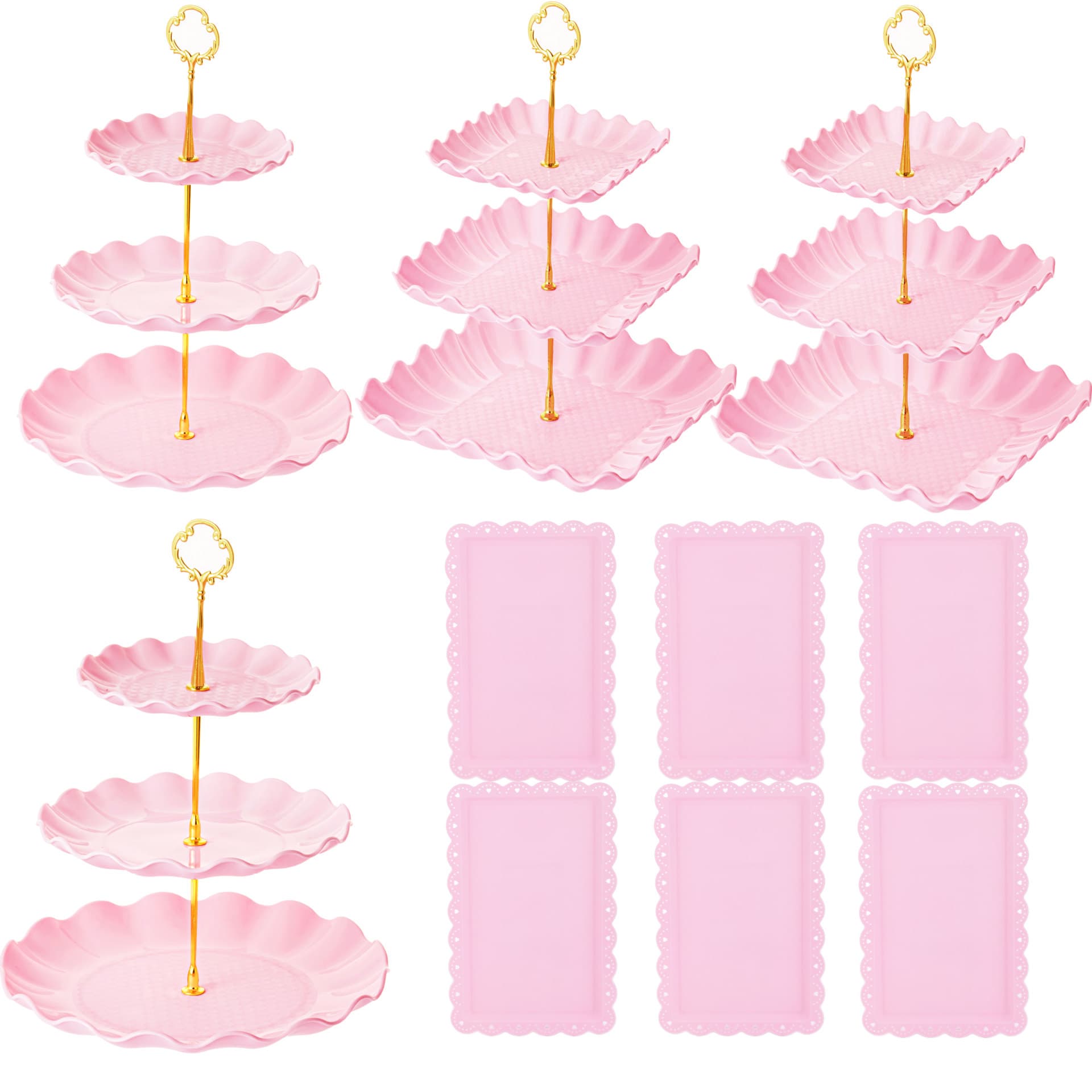 Light luxury multi-layer cake stand tea snack snack plate birthday wedding dessert stand candy fruit display stand table setting