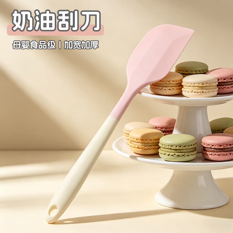Silicone Spatula Baking Cream Mixing Tool Integrated Scraper High Temperature Resistant Food-Grade Cooking Spatula Silicone Spatula