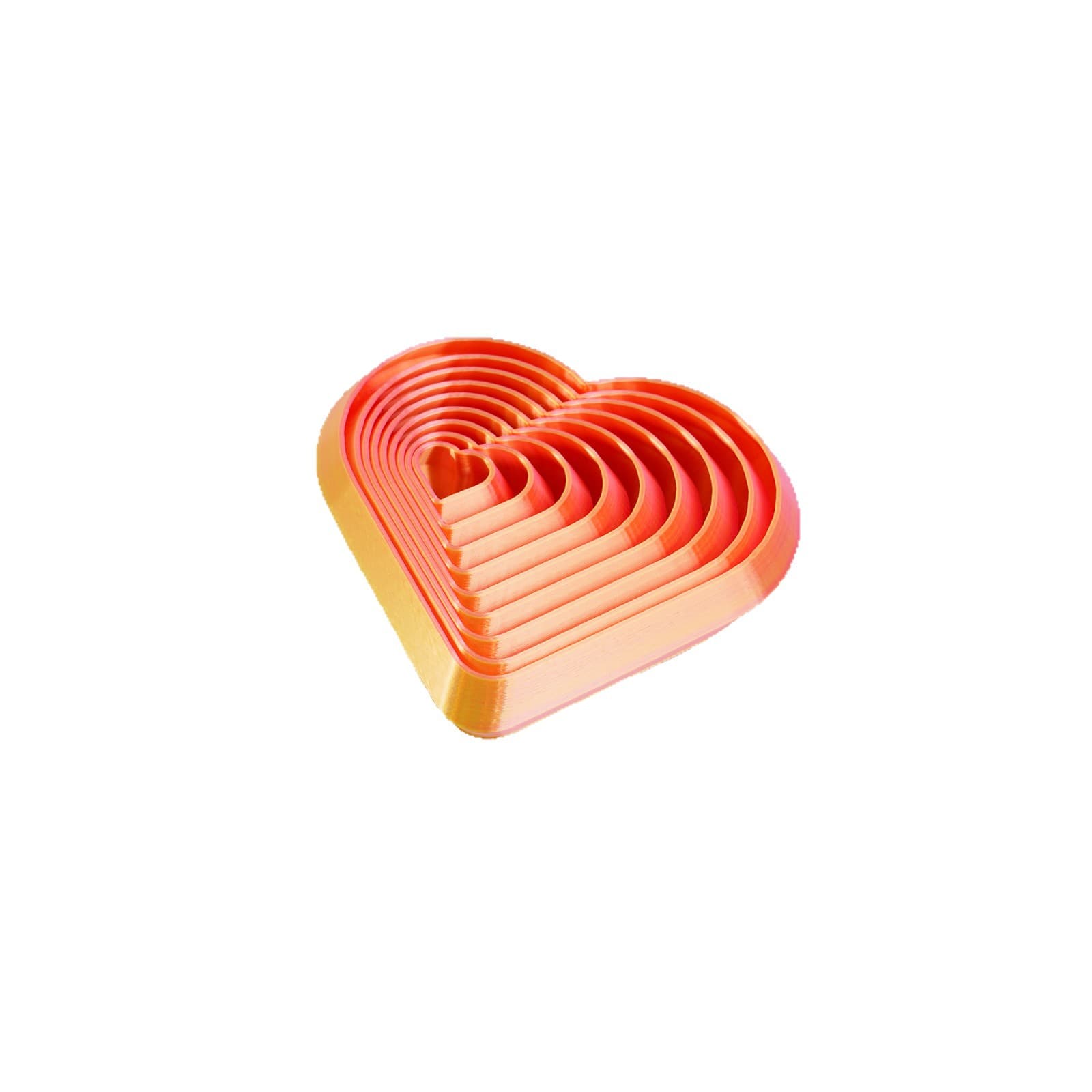 3D Printed Toy Round Heart Stress Relief, Carrot Tower Fractal Fidget Hexagon Stress Relief Toy