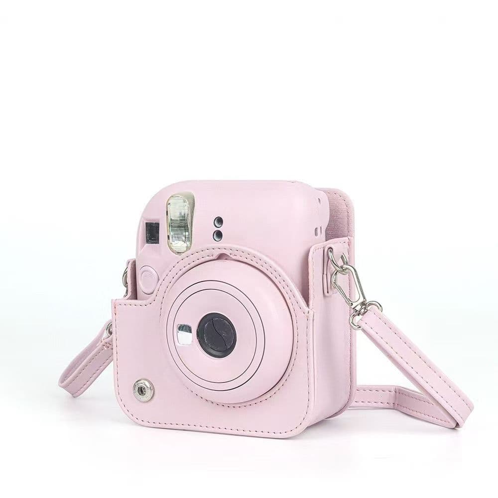 Compatible with Fuji mini12 Solid Color Instant Camera Case PU Protective Cover Camera Storage Bag Accessory