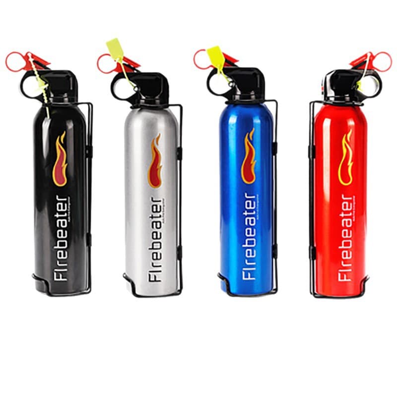 Flame Car Fire Extinguisher Vehicle Mini Dry Powder Fire Extinguisher 500G with Iron Bracket for Car Use
