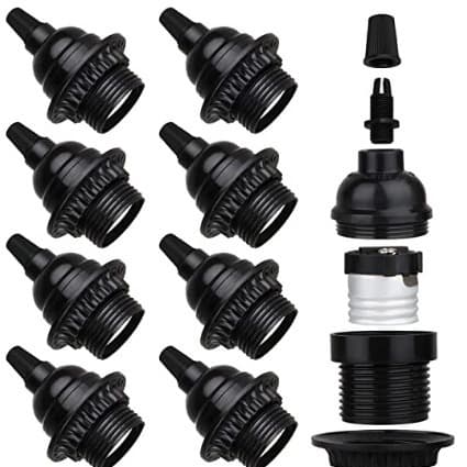 American standard E26 stepless bakelite half-thread with outer ring lamp head lamp socket 007 wire clip including assembly and packaging
