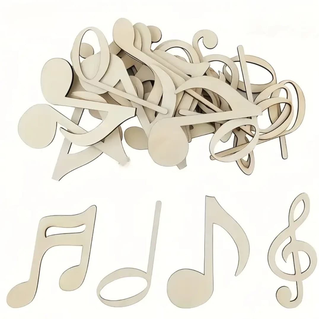 Cross-border Wooden Music Symbol DIY Graffiti Decorative Craft