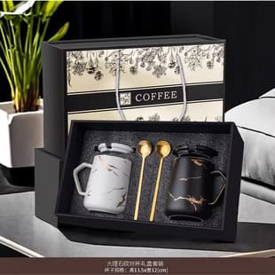 Cross-border Amazon Ceramic Mug Pair Couple Mugs Gift Set Water Cup Home Breakfast Milk Coffee Cup
