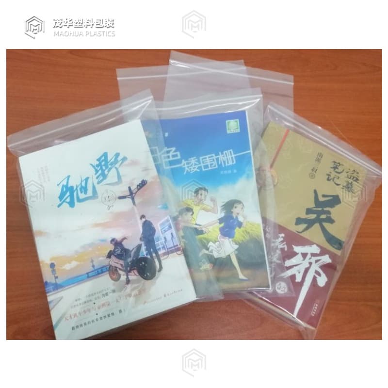 Book Self-Sealing Bag Frosted CPE Moisture-Proof Dust-Proof Novel Storage Protection Bag PE Transparent Sealing Spine Bag