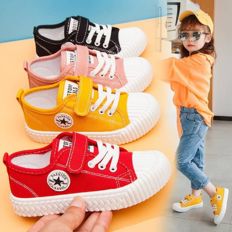 Children's canvas shoes, casual baby cloth shoes, unisex kids' white sneakers for spring and autumn, boys' and girls' biscuit shoes for performances