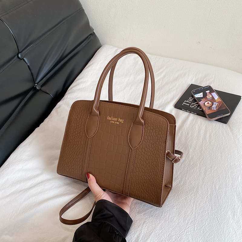 Crocodile Pattern Bag 2026 New European and American Fashion Handbag Tote Crossbody Women's Bag Shoulder Bag Large Bag