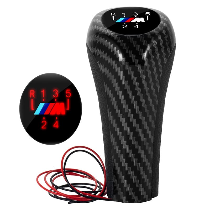 For BMW Manual Transmission Shift Knob Modification Red LED Gear Stick Car Accessories