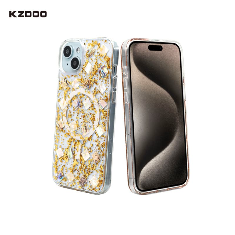KZDOO Case for iPhone 15 Pro Max, Mag Flash Magnetic Shiny Shell Apple 15 Case