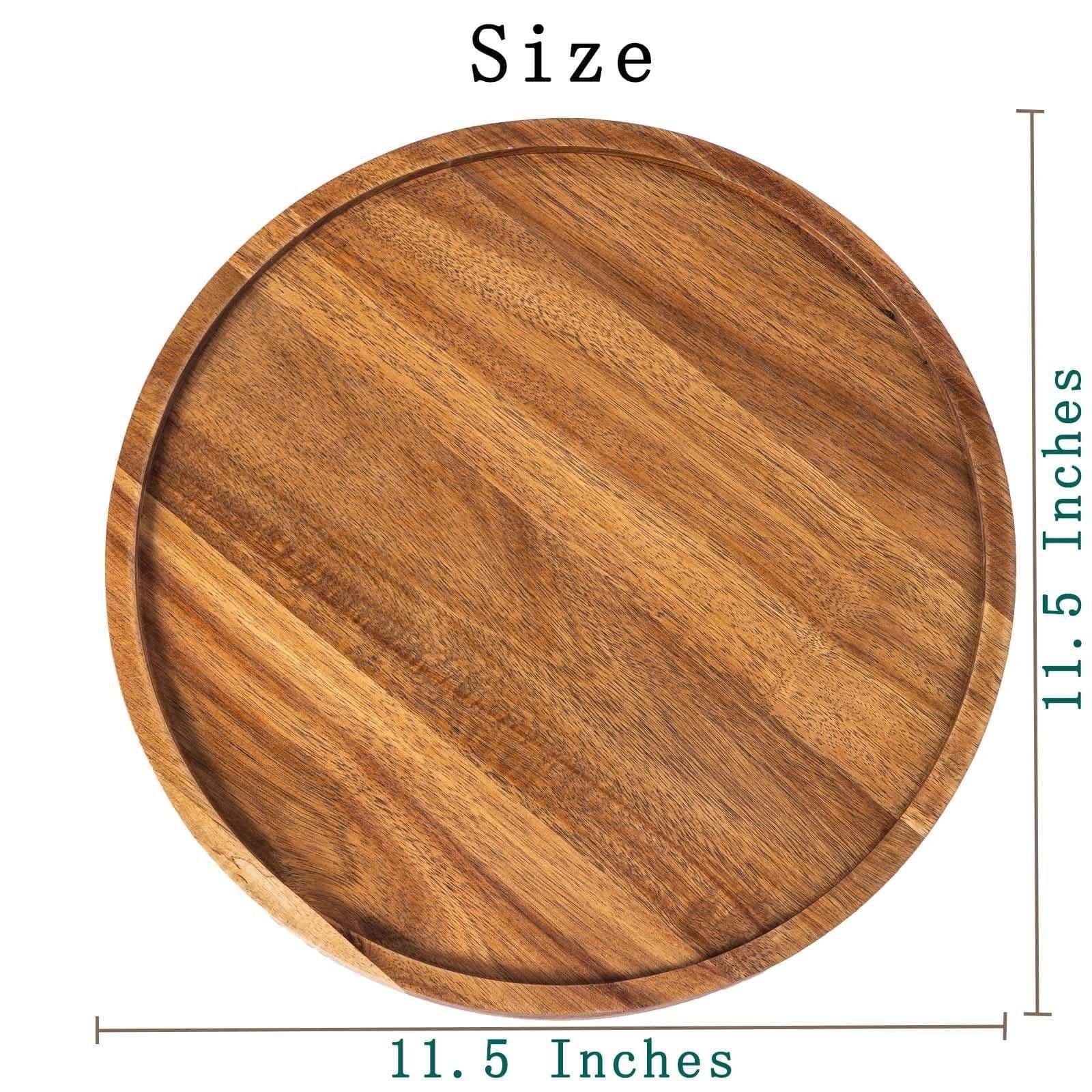 Wooden tray breakfast tray snack fruit bread tray cafe tray living room desktop vase decoration tray