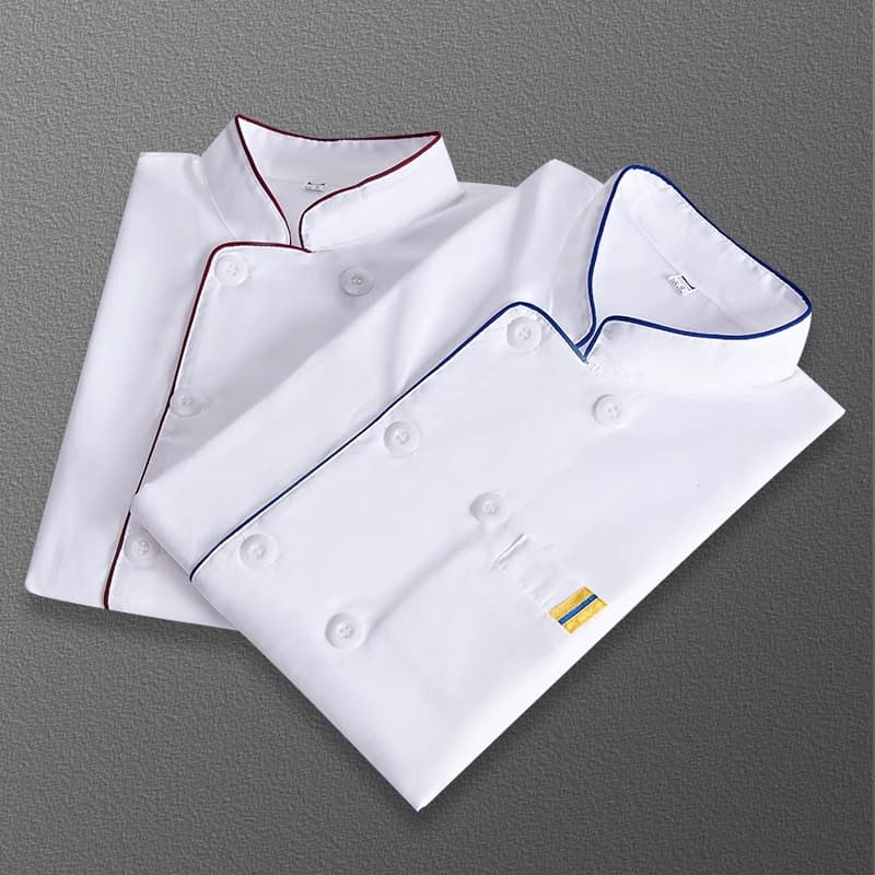 Canteen chef work clothes short sleeve hotel restaurant rear kitchen restaurant catering special men and women custom printed logo