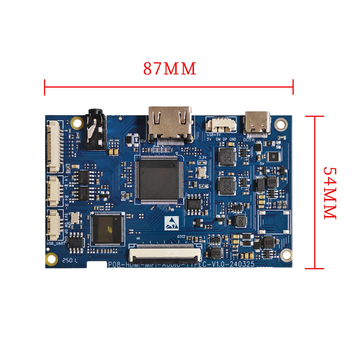 HDMI to MIPI driver board for 8-inch and 10.1-inch LCD screen motherboard solution development and design touch screen circuit board