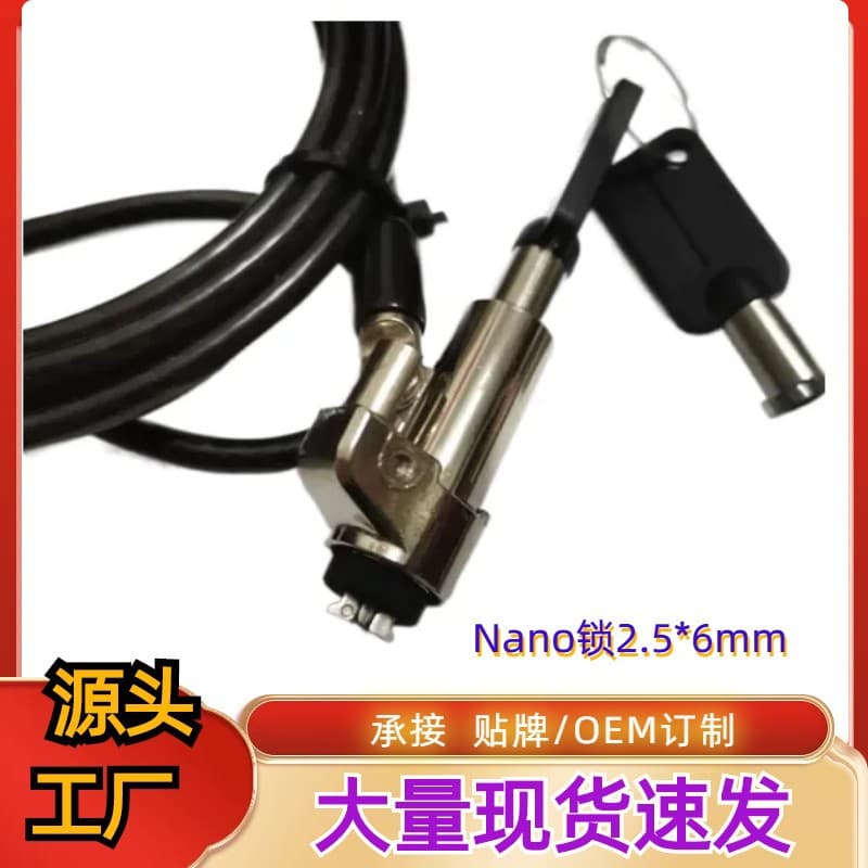 Nano Lock 2.5*6mm Student Computer Security Digital Password Lock with Key