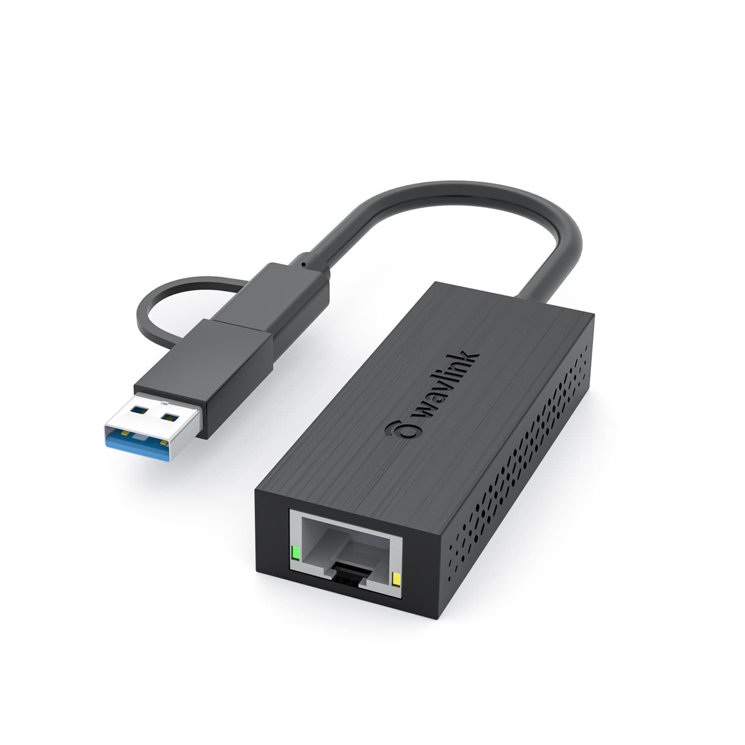 2.5G External Network Port Adapter USB/Type-C Gigabit Wired Network Card to RJ45 Ethernet Interface Converter