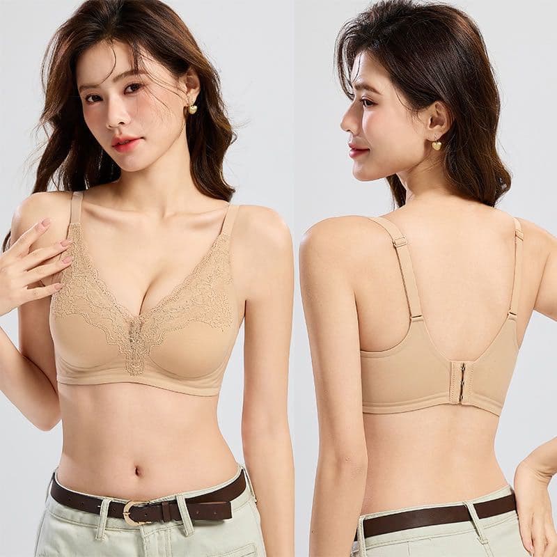 Live Stream Hit Liquid Foundation, Nude Seamless Lace Underwear for Women, Jelly Soft Support Wireless Ultra-Soft Thin Bra