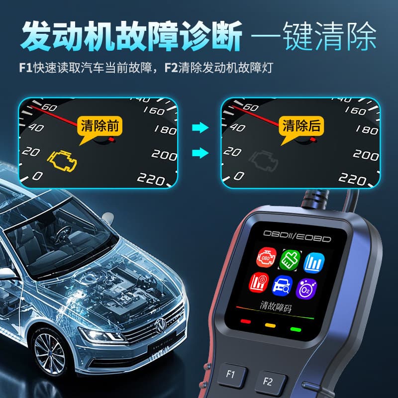 Cross-Border Hot Selling Car OBD2 Fault Diagnostic Tool Universal Clear Fault Code Diagnostic Tester K1