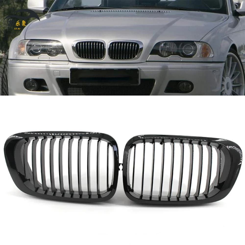 Cross-Border Applicable for 1998-2001 BMW 3 Series E46 Front Grille Air Intake Grille 4-Door Decorative Modification Parts