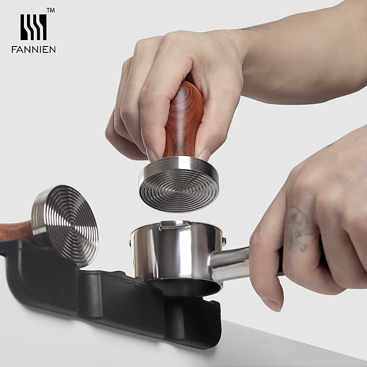 Coffee Tamper Stainless Steel Tamping Hammer Espresso Machine Handle Distributor Set 51mm 58mm