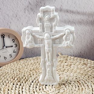 S1164 Cross Decorative Cement Plaster Mold DIY Silicone Mold