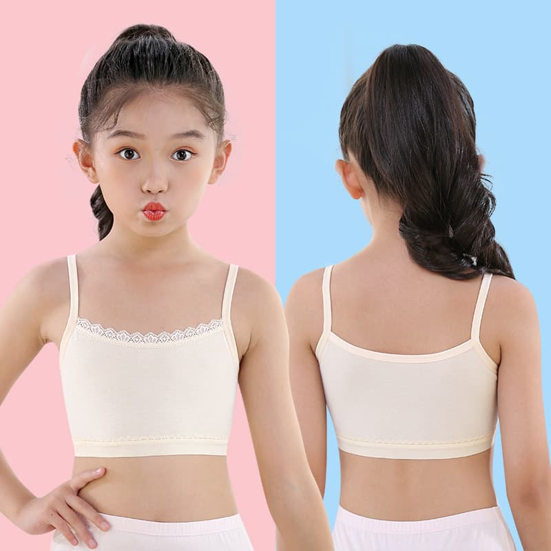 Children's vest, 7-9-3-4 year old girls' developmental period, suspender vest, strapless top, primary school girls, pure cotton children's underwear