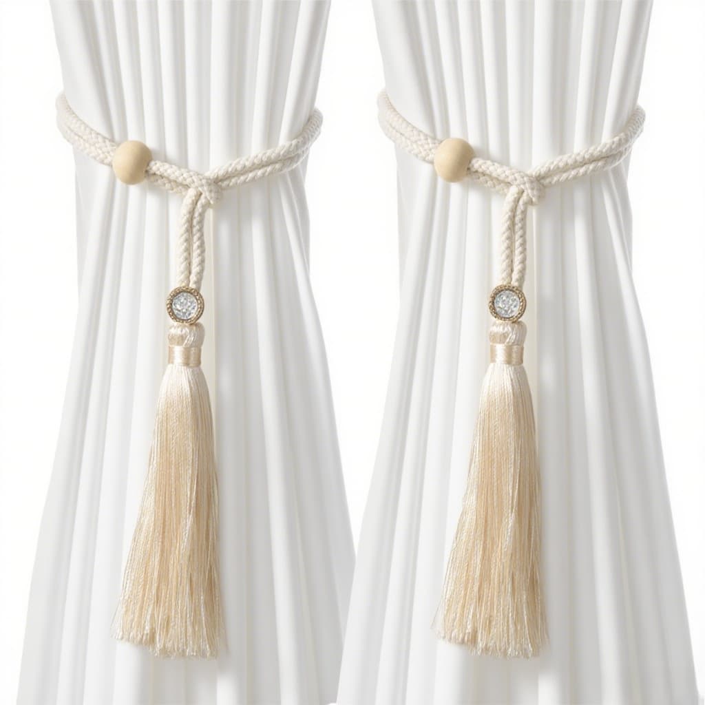 Cross-border Bohemian style original tassel curtain tiebacks. Adjustable curtain tie straps curtain accessory