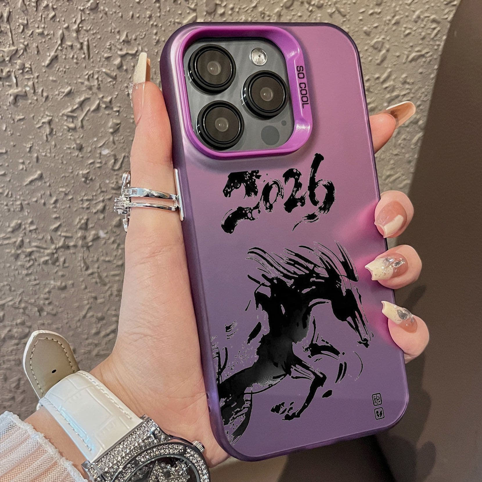 Ink Painting Horse Year Case for Apple iPhone 17, iPhone 17 Pro, New Year Personalized 17 Air Shockproof Protective Cover