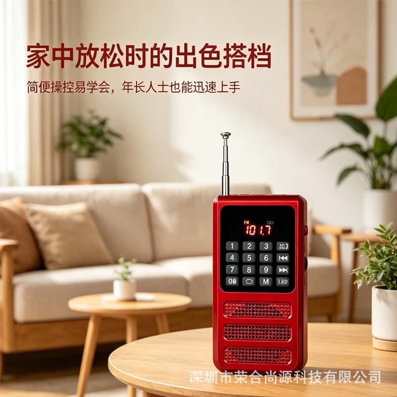 Portable Bluetooth Speaker with Deep Bass, TF Card/U Disk Playback, Radio, and Recording Player