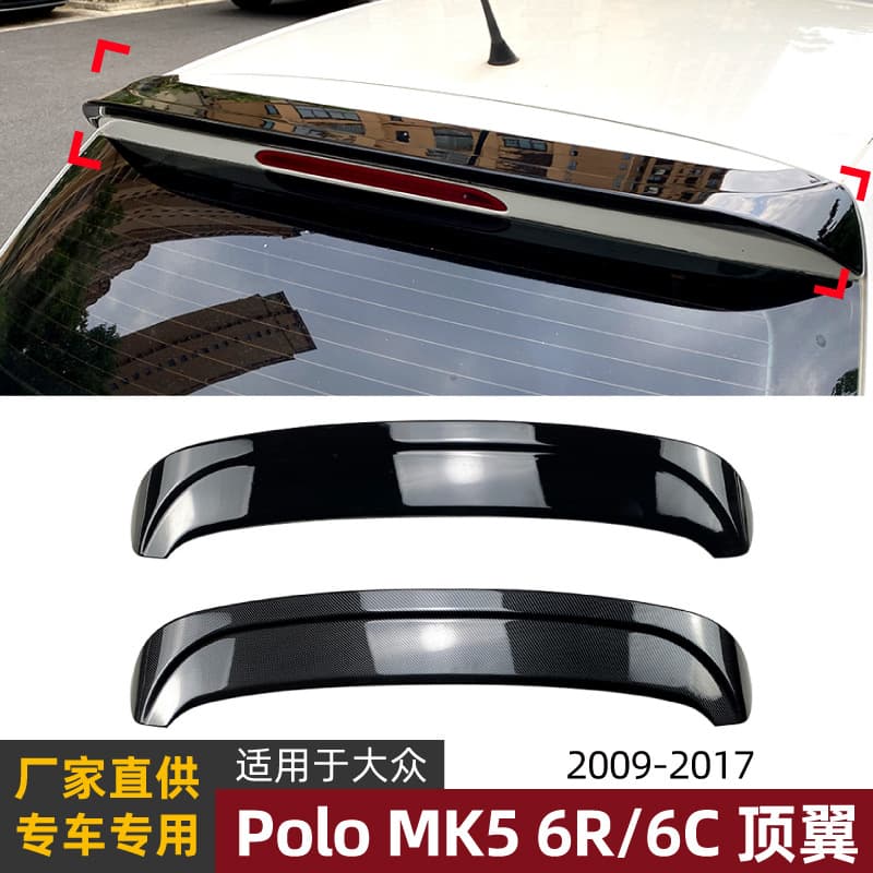 For Volkswagen Polo MK5 6R 6C 2009-17 Polo 5 GTI Rear Roof Spoiler Exterior Modification Accessories
