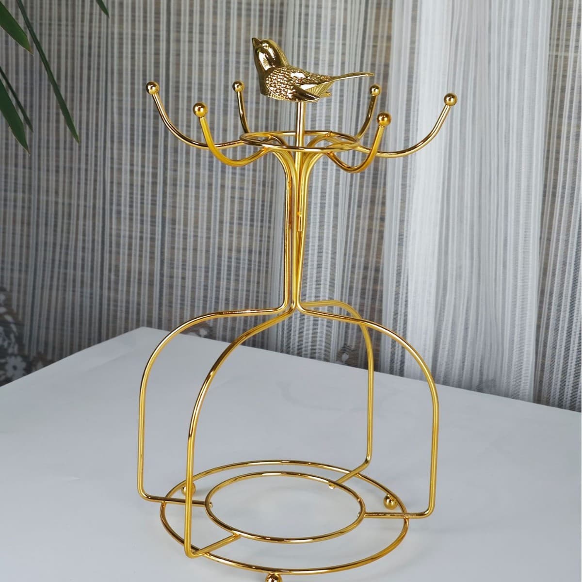 European creative flower tea cup holder coffee cup mug rack storage water cup hanger home storage rack