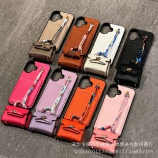 For Apple iPhone 17 Case iPhone 15 Pro Max Pebble Grain Card Holder + Headphone Case 12 Trendy Women