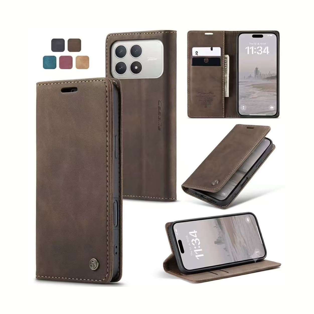 Suitable for Xiaomi POCO F8Pro leather case and Redmi K90 skin-sensitive card caseme 013 anti-fall leather case