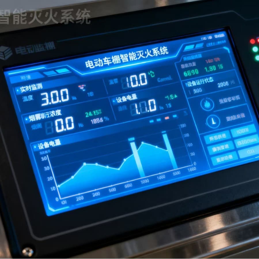 Intelligent Fire Extinguishing Electric Vehicle Shed, AI Fire Early Warning, Automatic Sprinkler Fire Suppression System