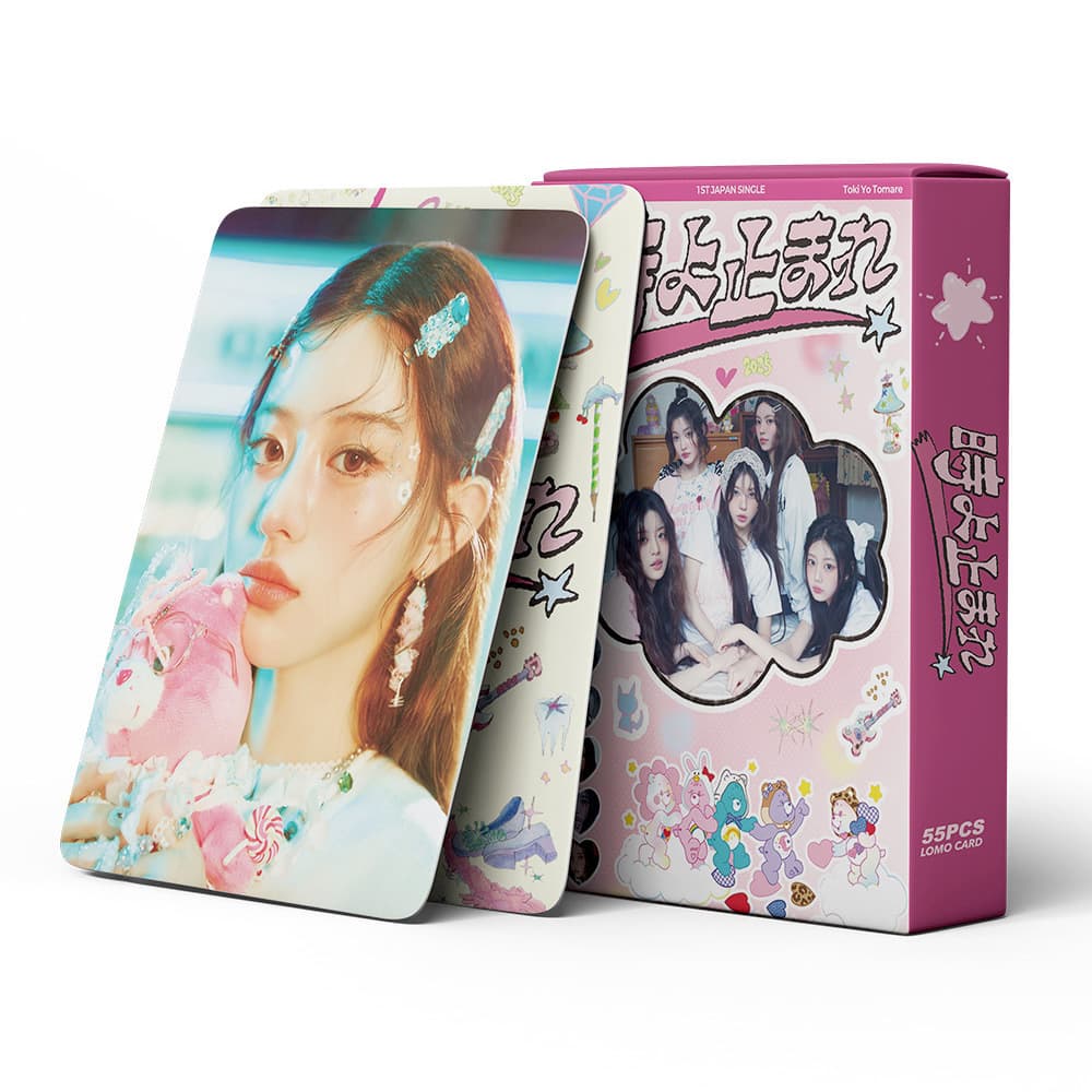 Large stock of 55 new ILLIT 1ST JAPAN SINGLE cards, star merchandise LOMO cards