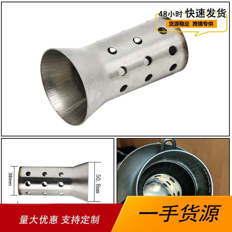 Motorcycle Exhaust Pipe Tail Silencer, Large Displacement Sports Car Modification, 51mm Honeycomb Low-Noise Muffler Plug, Quiet Plug