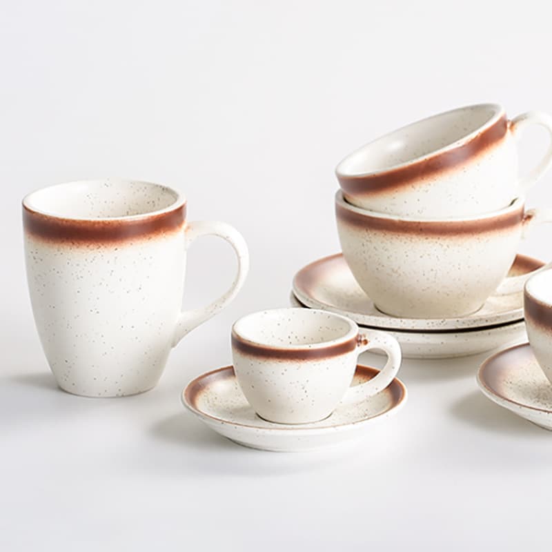 Ceramic mug coffee cup light luxury household cup and saucer set high-end retro creative high-value latte cup