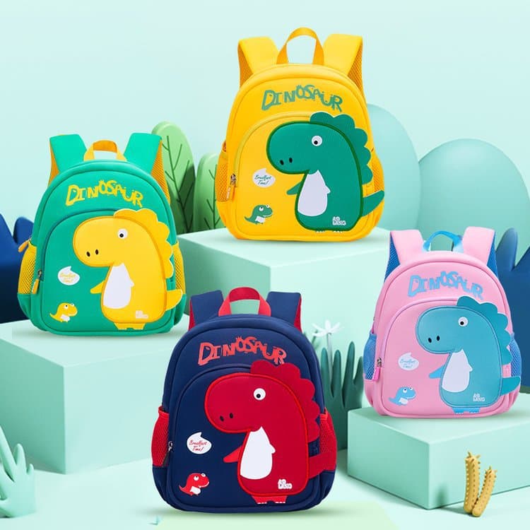 Dinosaur Kids Backpack, Kindergarten Backpack, Lightweight Casual Anti-Lost Backpack for 1-6 Years Old, Student Twin-Shoulder Bag 3