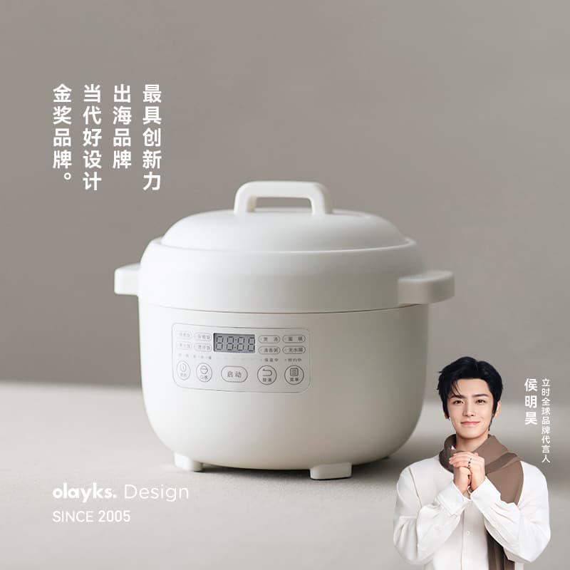 Olayks Instant Mini Rice Cooker for 1-2 People Household Small Electric Rice Pot 1.2L Multi-functional Rice Cooking Pot