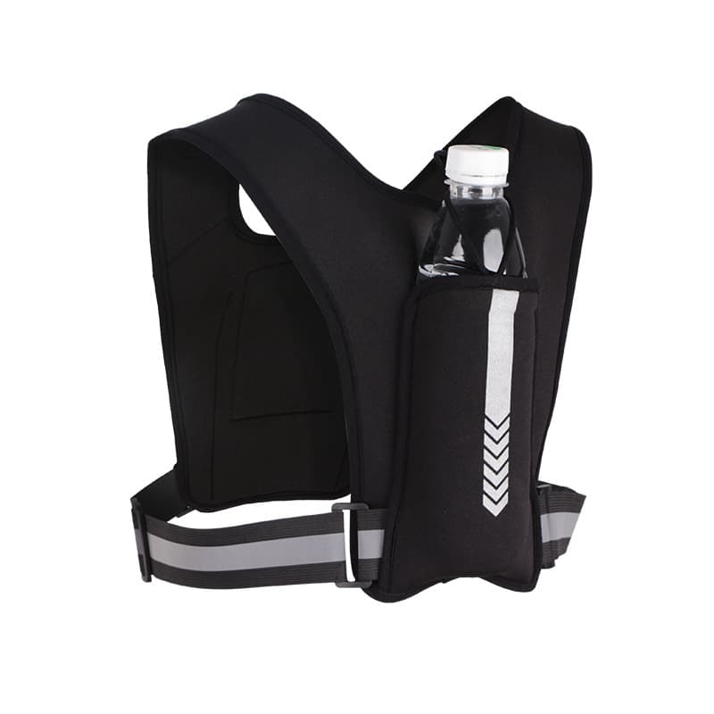 New Multifunctional Sports Phone Chest Bag Reflective Vest Outdoor Cycling Backpack Water Bottle Night Reflection Bag