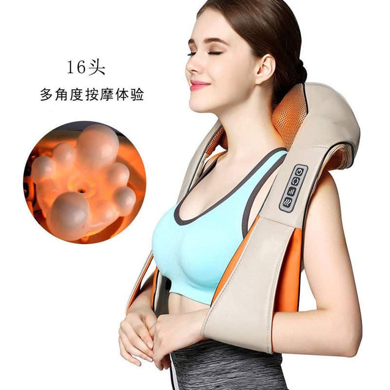 Cross-border Shoulder and Neck Massager for Car and Home Use, Fully Intelligent Electric Kneading Massage Wrap