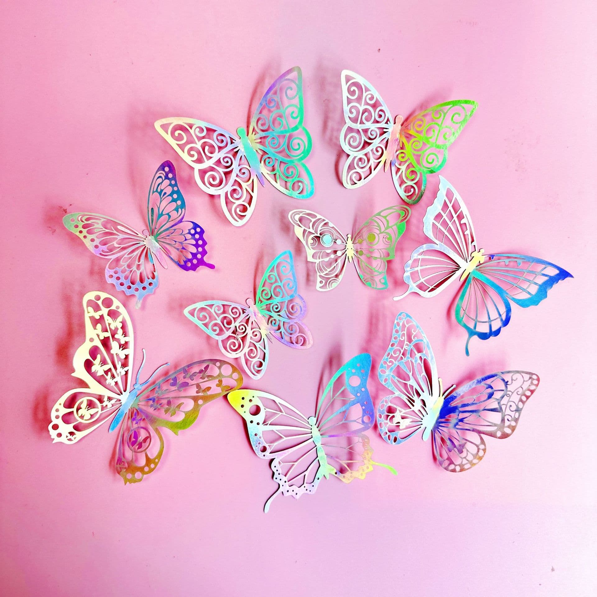New Ins-style Double-sided Paper Cake Decoration Butterfly Cake Topper Party Supplies Cake Insert