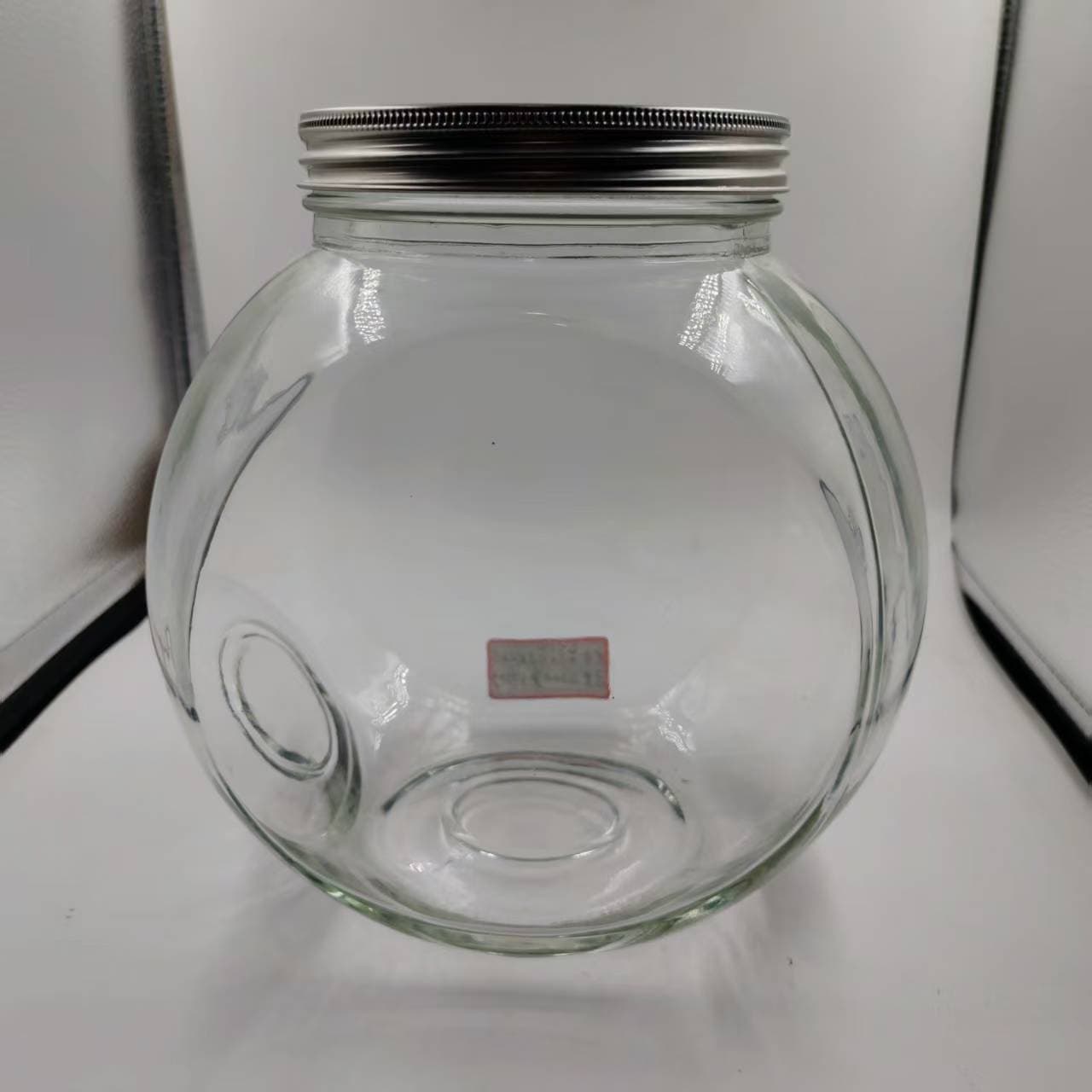Storage Jar 4L Large Capacity, Tiltable, Food-Grade Wide-Mouth Glass Candy Jar, Coffee Bean Dispensing Glass Bottle