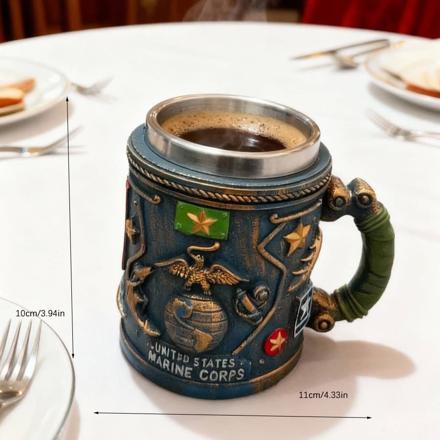 Spot Military 3D Mug Resin Crafts Military 3D Mug Resin Coffee Cup Military Theme